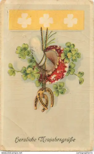 A5301 Holidays and celebrations greetings Herzliche Neujahrsgrusse decorative ornament