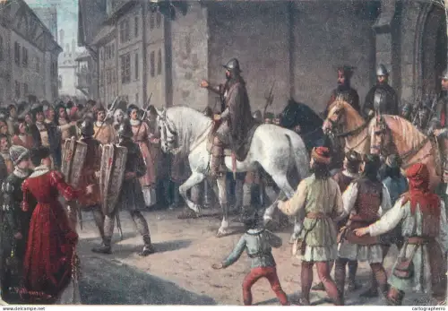 A5798 Medieval Bohemia Josef Mathauser - Vjezd Jana Žižky do Prahy