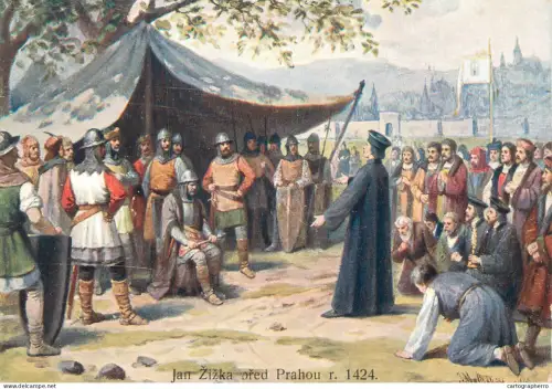 A5798 Czech history Czech military leader and national hero, in front of Prague - Jan Žižka