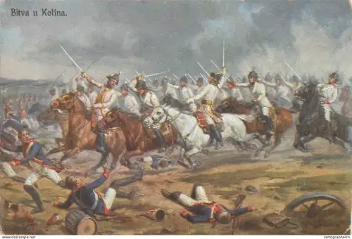 A5798 Czech history Battle of Kolín during Silesian War Prussian army invasion cavalry attack Prussian army