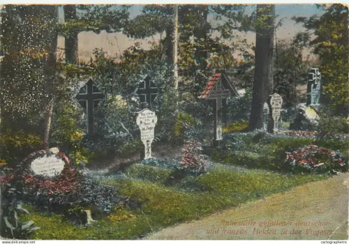 A5804 Ruhestätte gefallener deutscher & französ Heiden in den Vogesen Lieu de repos pour les héros allemands et francais