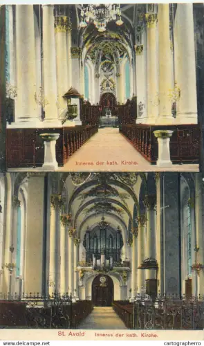 A5804 Saint-Avold inneres Kirche Feldpost Postkarte