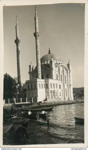 A5804 Turkey Istanbul Ortaköy Mosque RPPC 1937