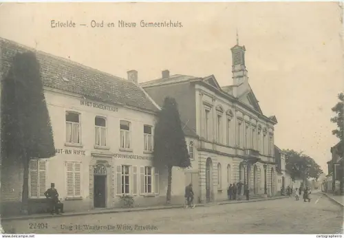 A5804 Ertvelde - Oud en Nieuw Gemeentehuis 1915