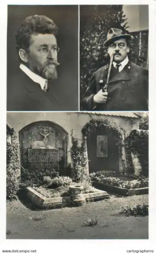 A5803 Unsere Heimatdichter Egern - Thoma und Ganghofer Gräber