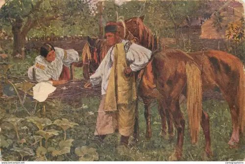 A5796 Dostaveníčko (The Rendezvous) by the Moravian painter Joža Úprka