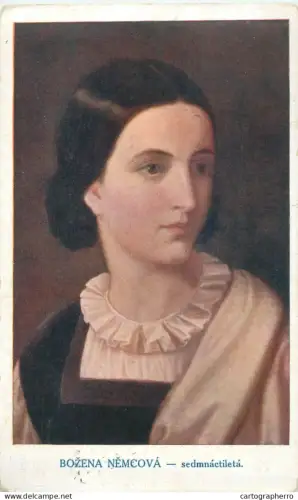 A5796 Czech writer  portrait of Božena Němcová as a seventeen-year-old
