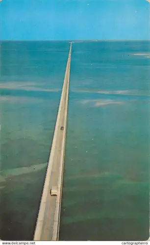 A5300 USA Key West FL 7 mile bridge oversea aerial view