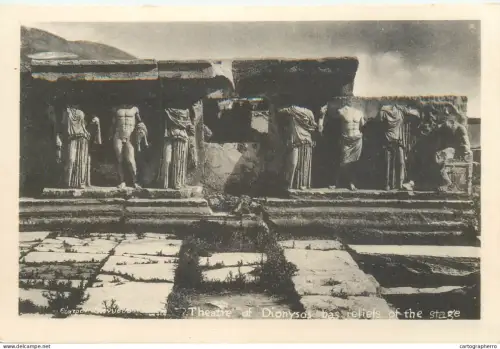 A5803 Greece Athens theatre of Dionysos bas reliefs of the stage