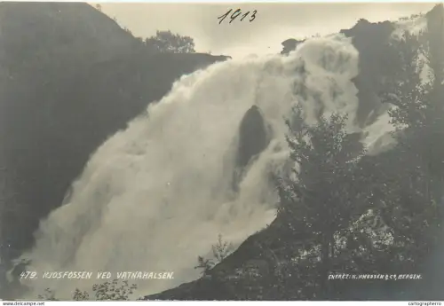 A5802 Norge Norway Norvège waterfall RPPC