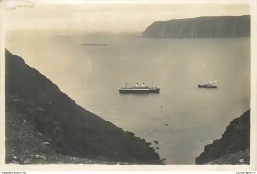 A5801 Norge Norway Norvège Nornviken Nordkap ships RPPC 1934