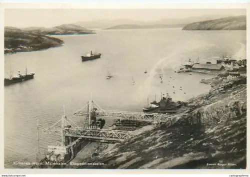 A5801 Norge Norway Norvège Kirkenes havn Malmkaien Ekspeditionskaien RPPC