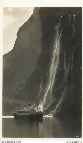 A5801 Norge Norway Norvège cruise ship die sieben Schwestern 1936 RPPC