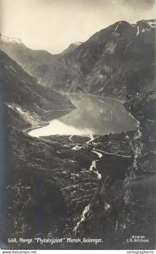 A5801 Norge Norway Norvège Flydalsjuvet Merok Geiranger RPPC