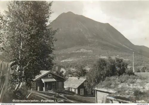 A5801 Norge Norway Norvège Gudbrandsdalsstuer Fossheim Lom RPPC