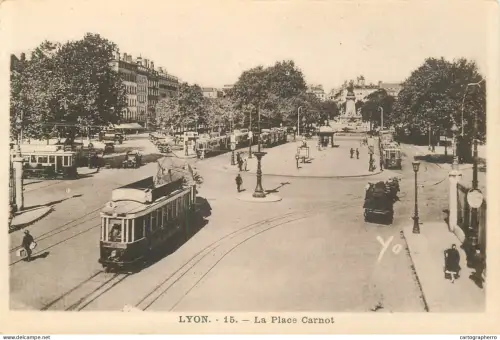 A5296 France Lyon Place Carnot tramway