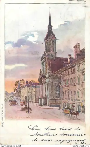 A5295 Switzerland Bern Heiliggeistkirche illustration