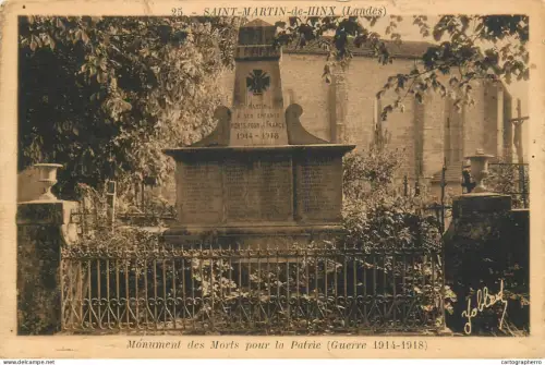 A5294 France Saint Martin de Hinx (Landes) Monument des Morts pour la Patrie Guerre 1914-1918