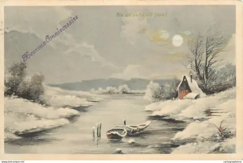 A5287 Winter picturesque scenery Heureux Anniversaire