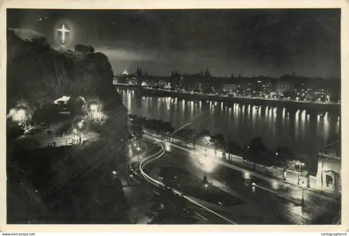 A5285 Hungary Budapest Rock Chapel illuminated night view