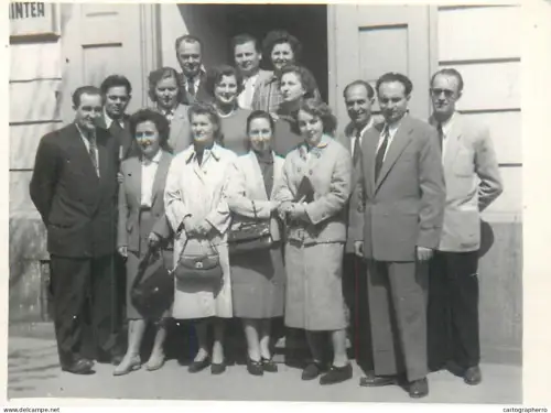 Anonymous persons large group souvenir photo Romania