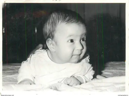 Anonymous persons baby souvenir photo dated 1967