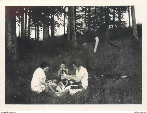 Anonymous persons picnic souvenir photo