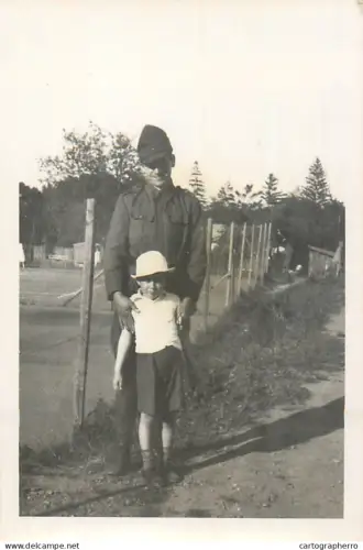 Anonymous persons Romania military family souvenir photo