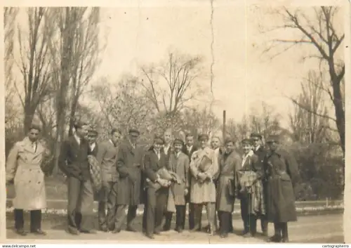 Anonymous persons Romania military school prom souvenir photo 1929/30