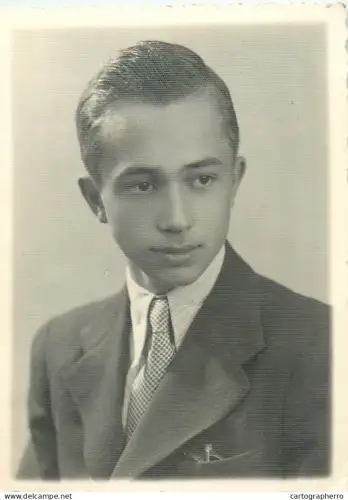 Anonymous persons school prom souvenir photo N. Cristescu Calarasi