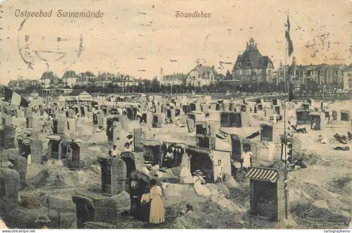 A5284 Poland Swinemunde / Swinoujscie Strandleben