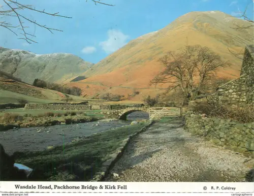 A5282 England Wasdale Head Packhorse Bridge & Kirk Fell