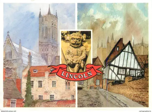 A5282 England Lincoln multi view souvenir