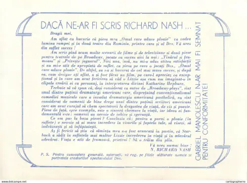 A5790 Music program Romania "Daca ne-ar fi scris Richard Nash ..."