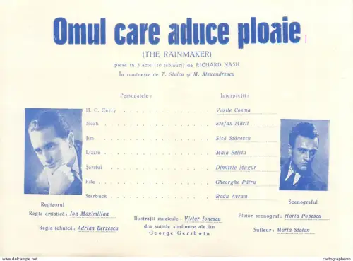 A5790 Music program Romania "Omul care aduce ploaie" ( The Rainmaker )