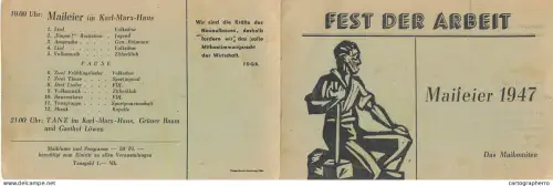 A5790 Fest der ArbeitMaifeier 1947 in Ronneburg Das Maikomitee