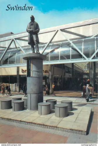 A5281 England Swindon Havalock square Brunel statue