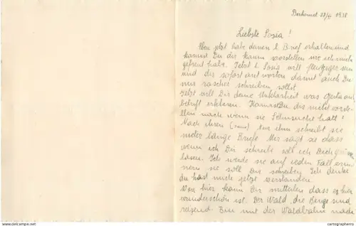 A5787 Old Paper letter Berhomet Ukraine 1938