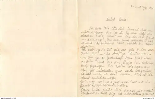 A5787 Old Paper letter Berhomet Ukraine 1938