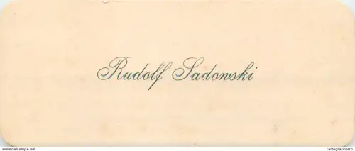 A5787 Old visiting card Rudolf Sadowski