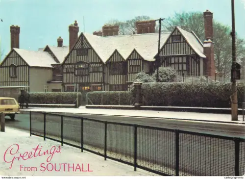 A5281 England Southall Manor House The Green winter day