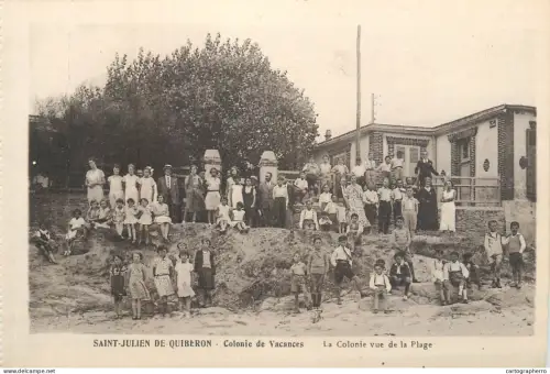 A5789 France Saint Julien de Quiberon colonie de vacances cpa