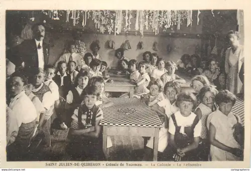 A5789 France Saint Julien de Quiberon colonie de vacances cpa