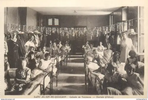A5789 France Saint Julien de Quiberon colonie de vacances cpa