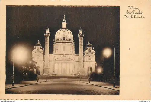 A5786 Wien bei Nacht Karlskirche 1937