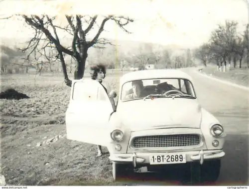Romania auto Skoda in drum spre Baile Herculane 1967