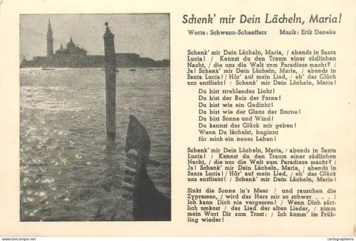 A5268 Venice "Schenk' mir Dein Lacheln Maria !" song lyrics Erik Deneke
