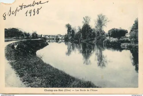 A5115 France carte postale avec défaut Choisy au Bac