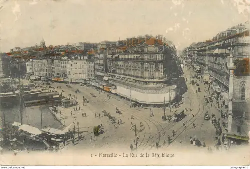 A5115 France carte postale avec défaut Marseilles