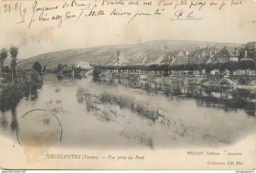 A5115 France carte postale avec défaut Vincelottes